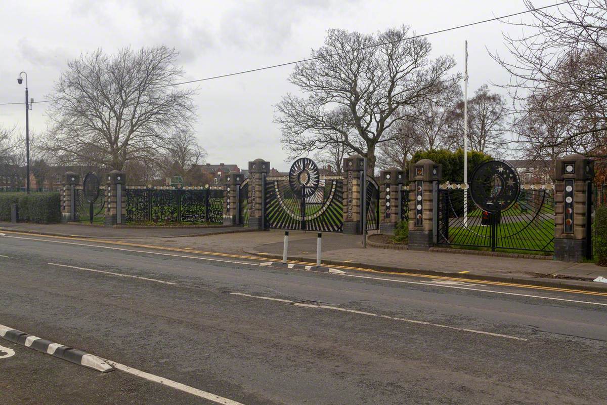 Gorse Hill Park 1998 Entrance Gates and Railings