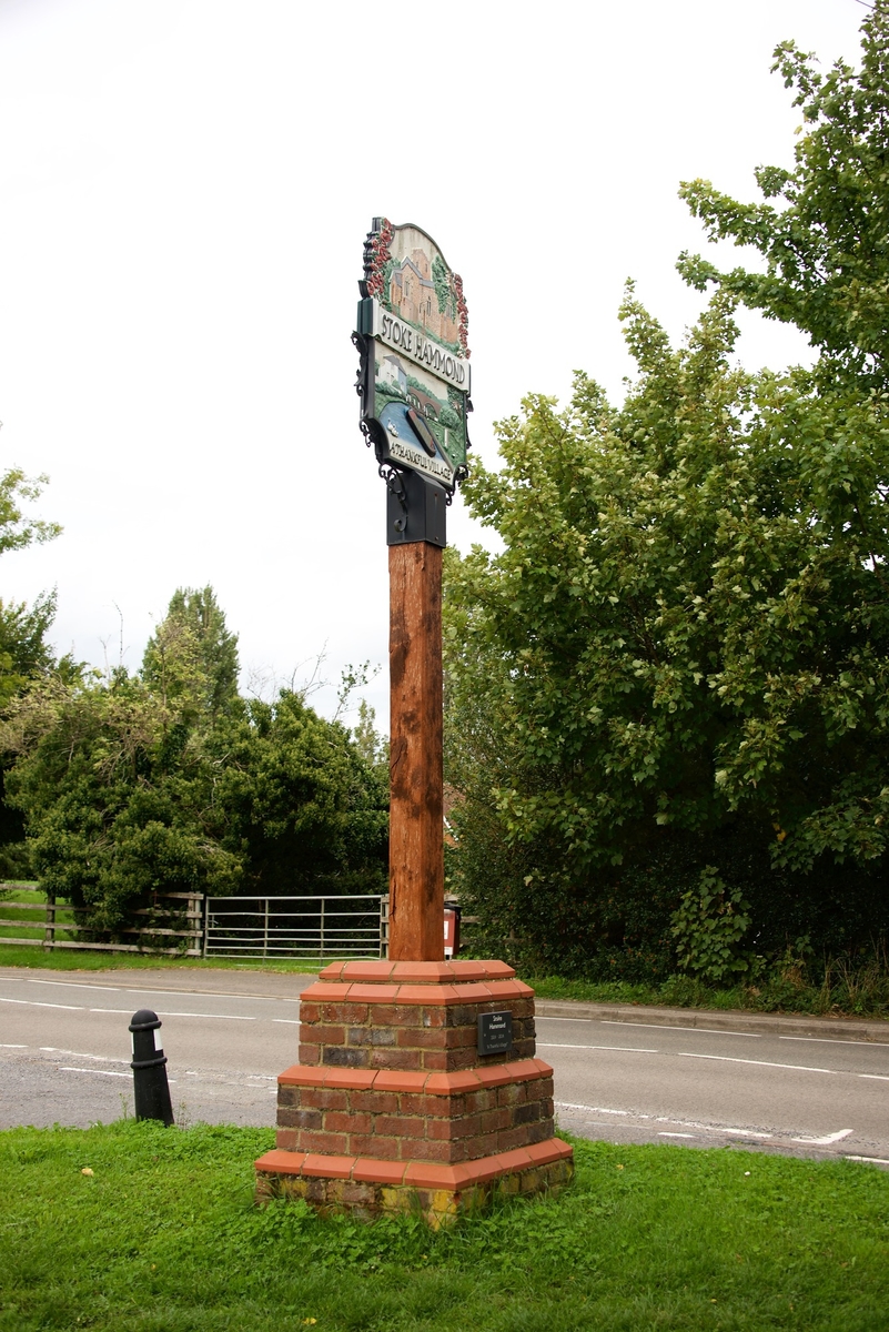 Stoke Hammond Sign and Bench