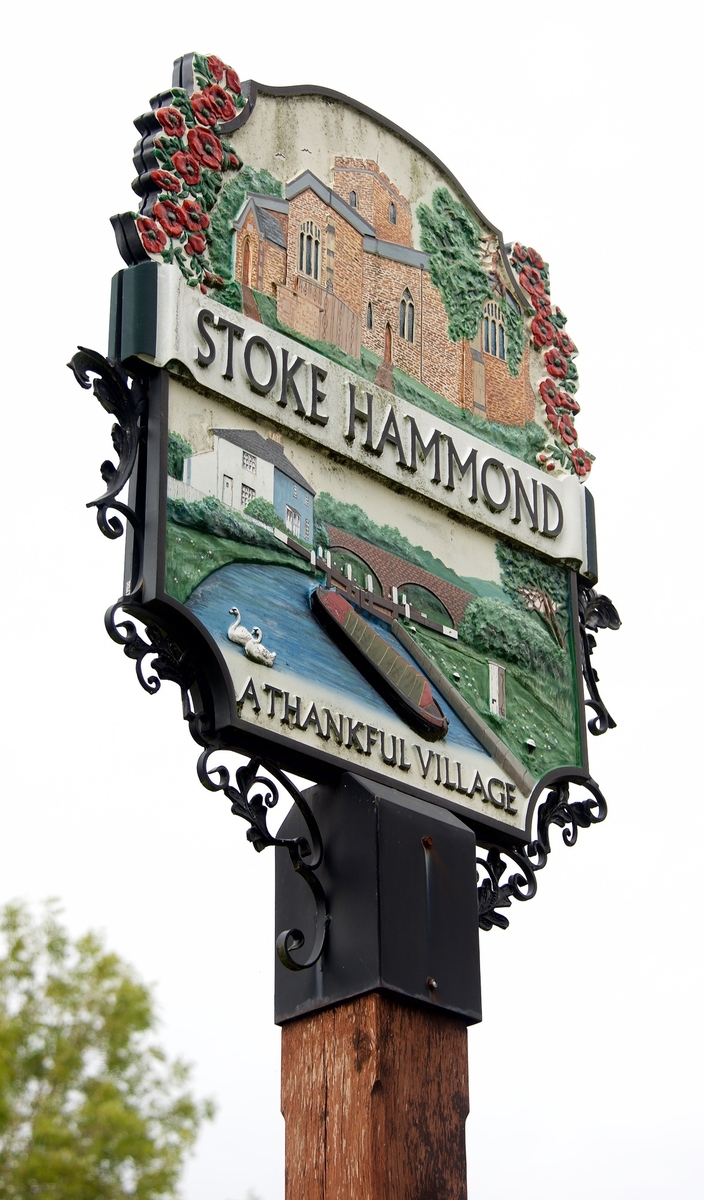 Stoke Hammond Sign and Bench