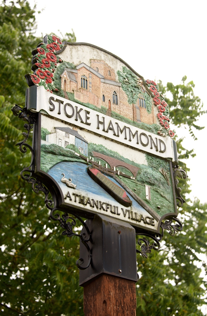 Stoke Hammond Sign and Bench