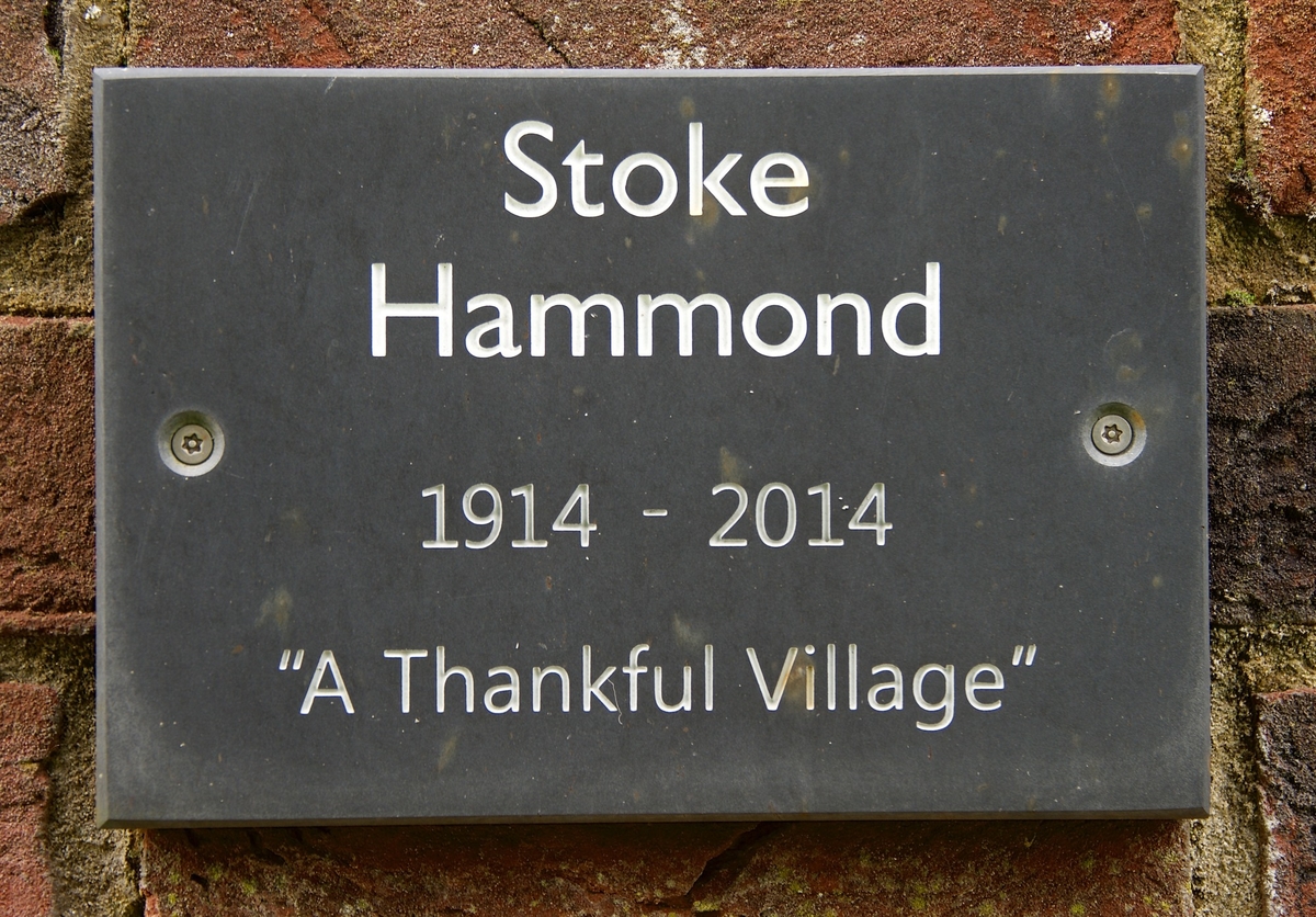 Stoke Hammond Sign and Bench