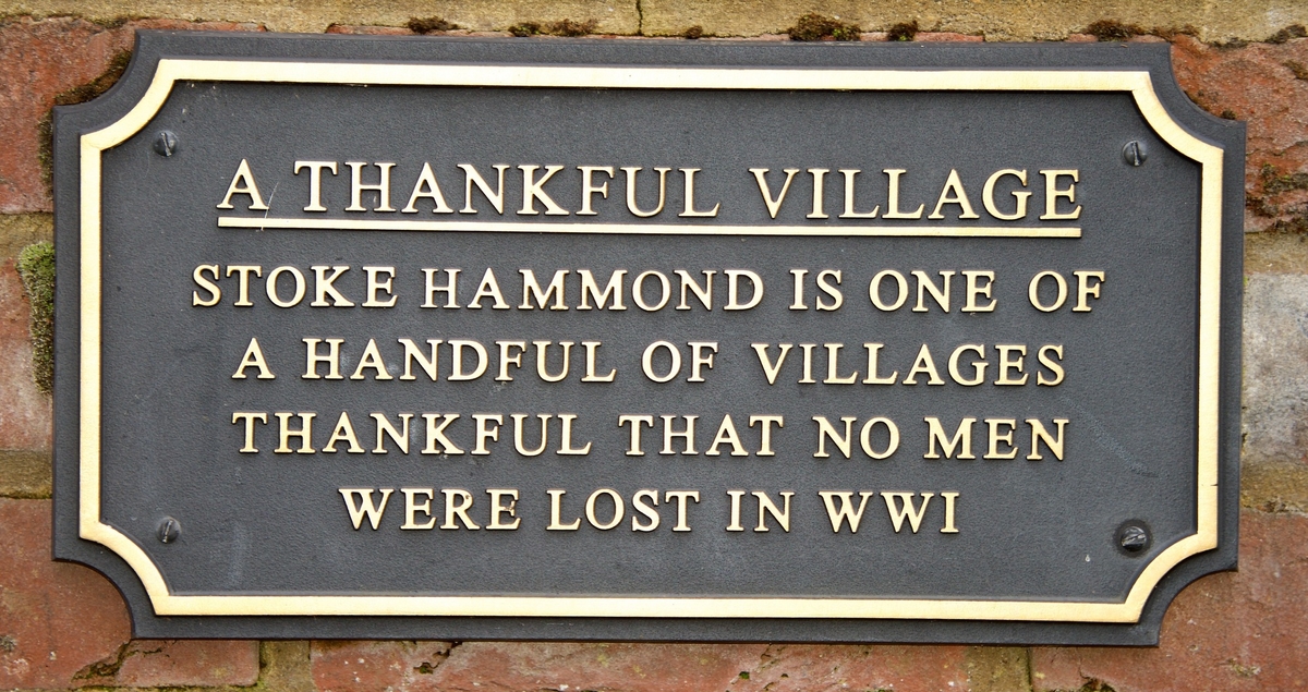 Stoke Hammond Sign and Bench