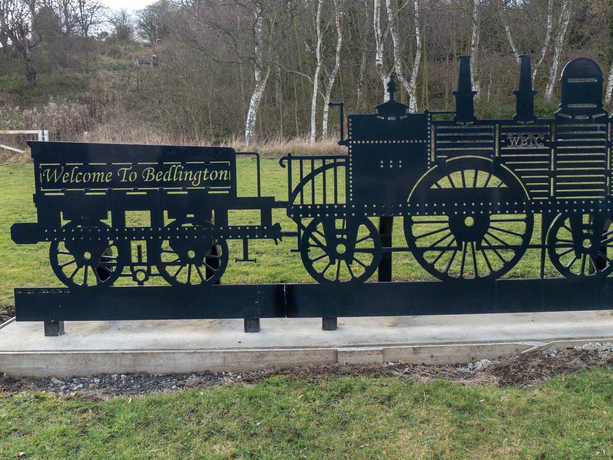 Bedlington Train Sign