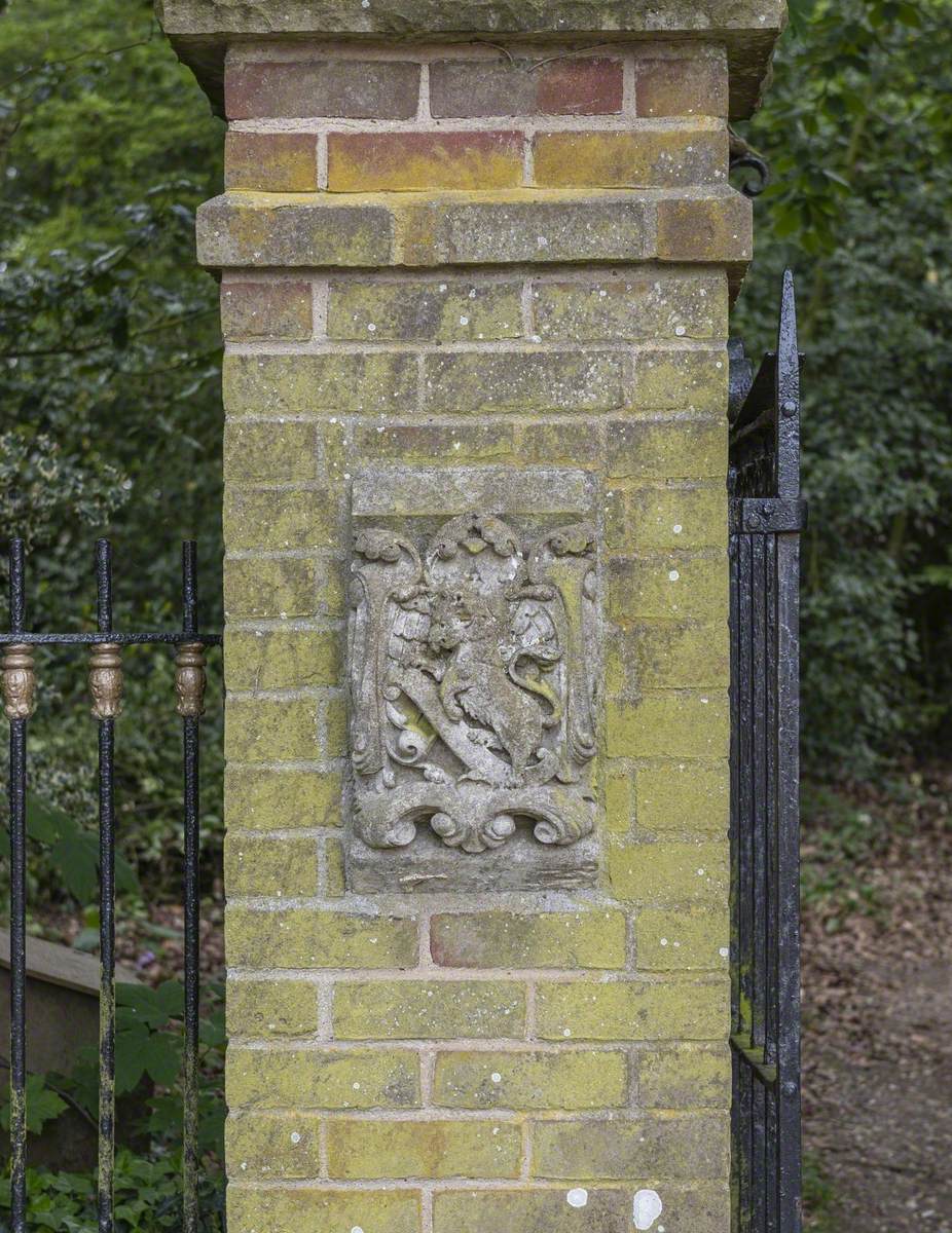 Urns and Reliefs on Gateposts