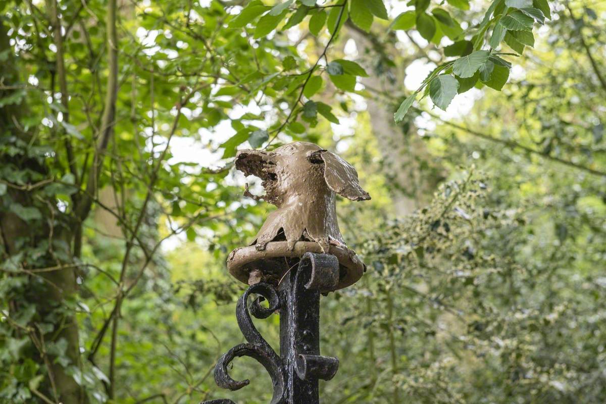 Urns and Reliefs on Gateposts