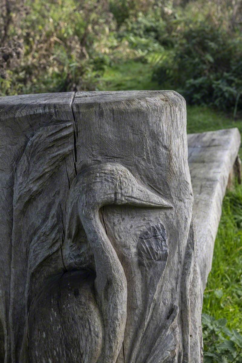 Heron and Otter Benches Art UK