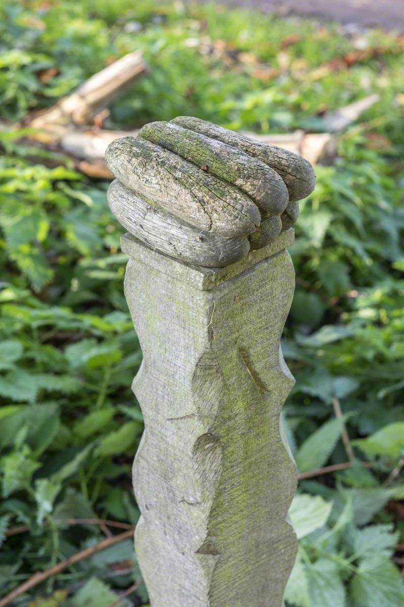 Posts on the Footpath to Pye's Mill with Dropped Shopping