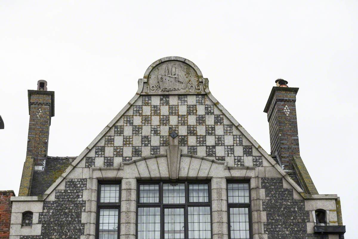 Gable with Steam Fishing Boat