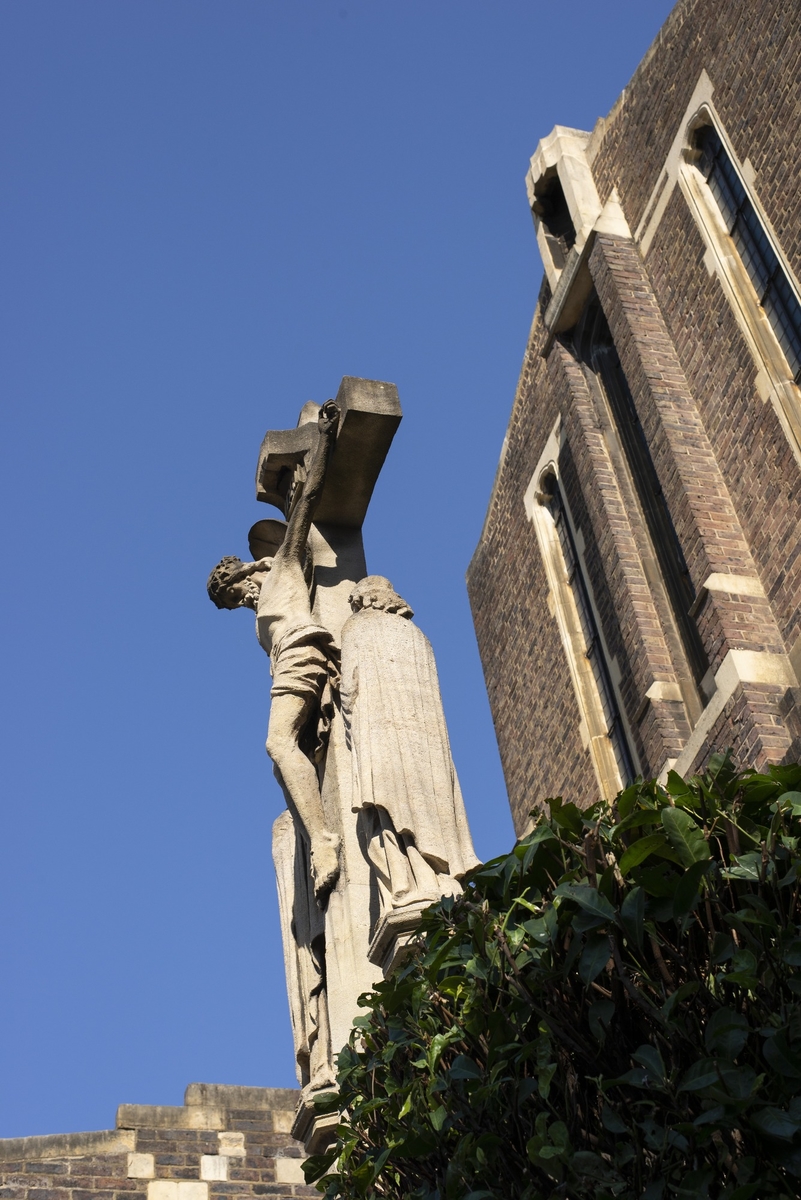 Calvary, Saint Joan, and Saint George with Reliefs