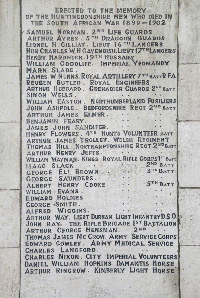 Huntingdon Boer War Memorial