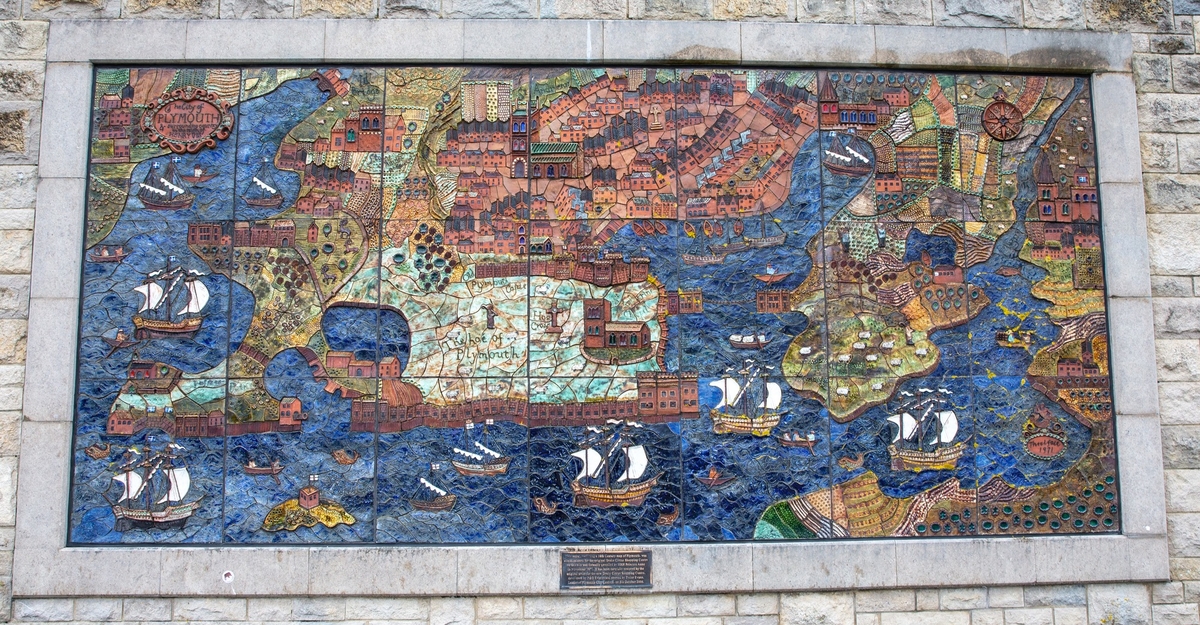 Ceramic Panel of Plymouth Buildings