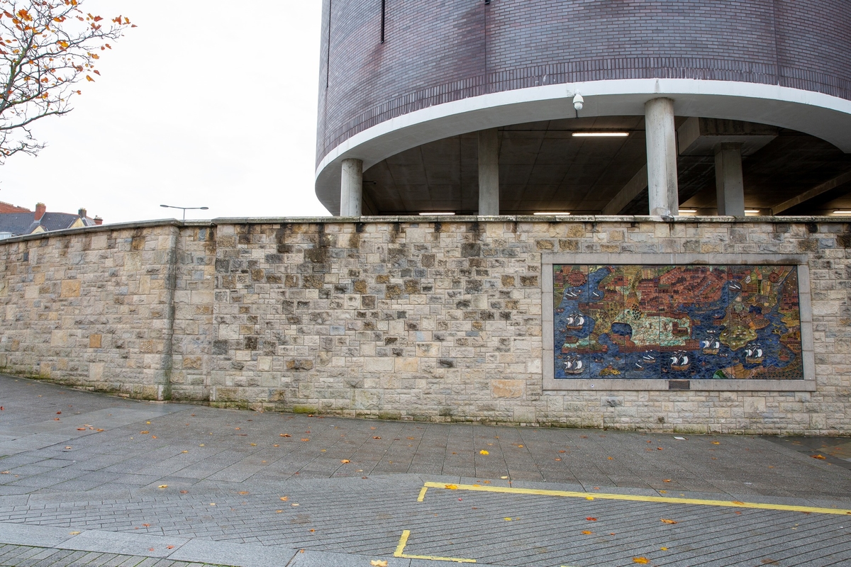 Ceramic Panel of Plymouth Buildings