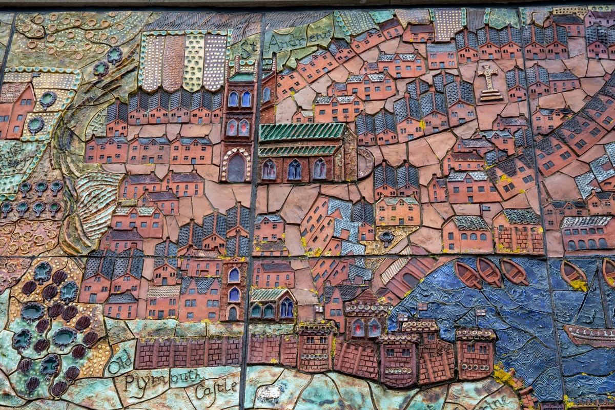 Ceramic Panel of Plymouth Buildings