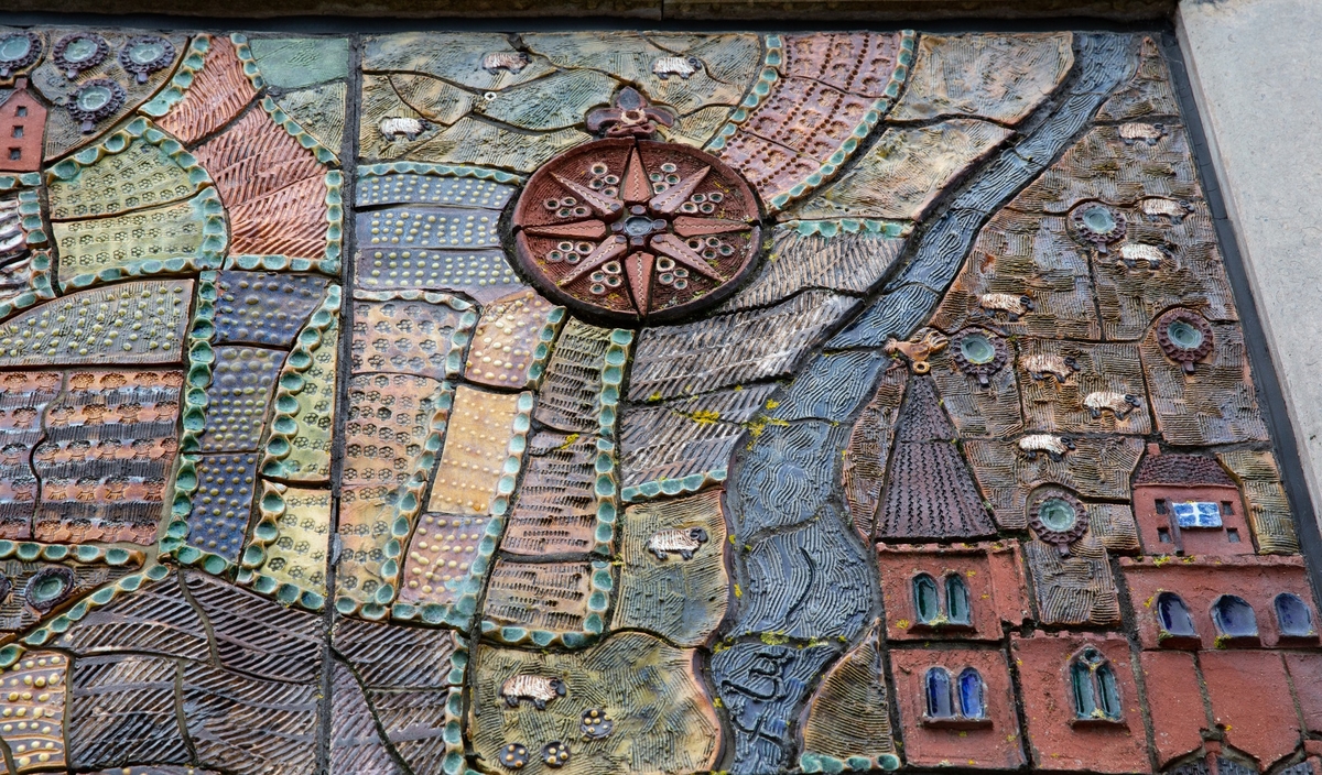Ceramic Panel of Plymouth Buildings