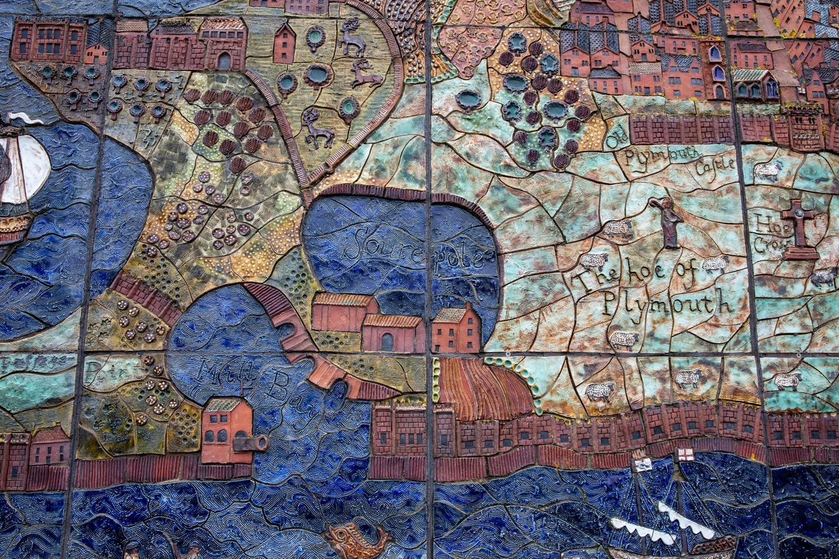 Ceramic Panel of Plymouth Buildings
