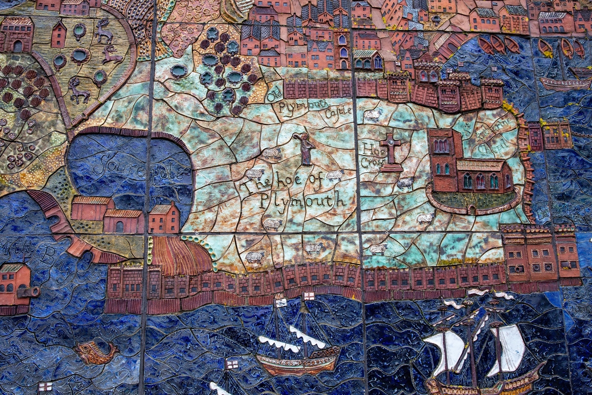 Ceramic Panel of Plymouth Buildings