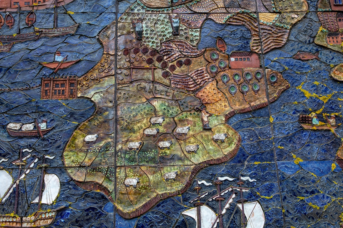 Ceramic Panel of Plymouth Buildings