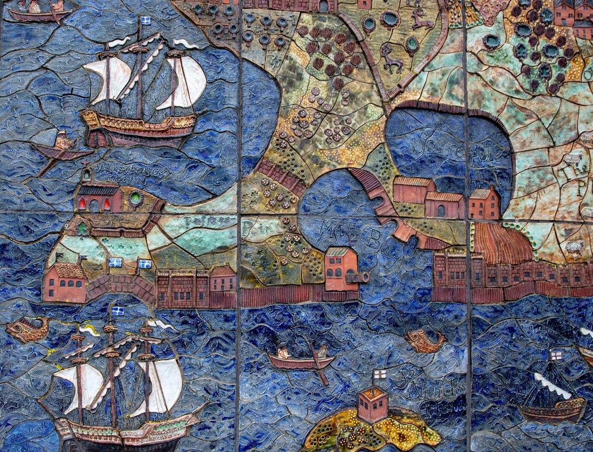 Ceramic Panel of Plymouth Buildings