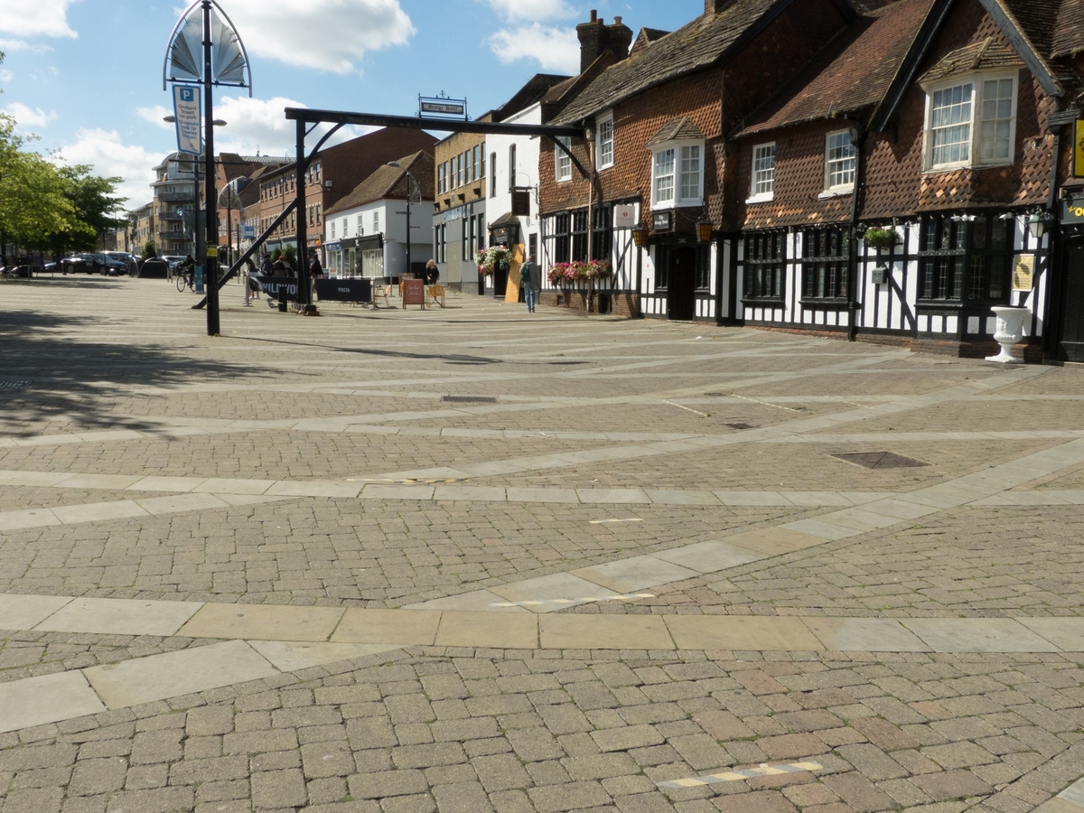 Crawley High Street Tyre Tread Paving