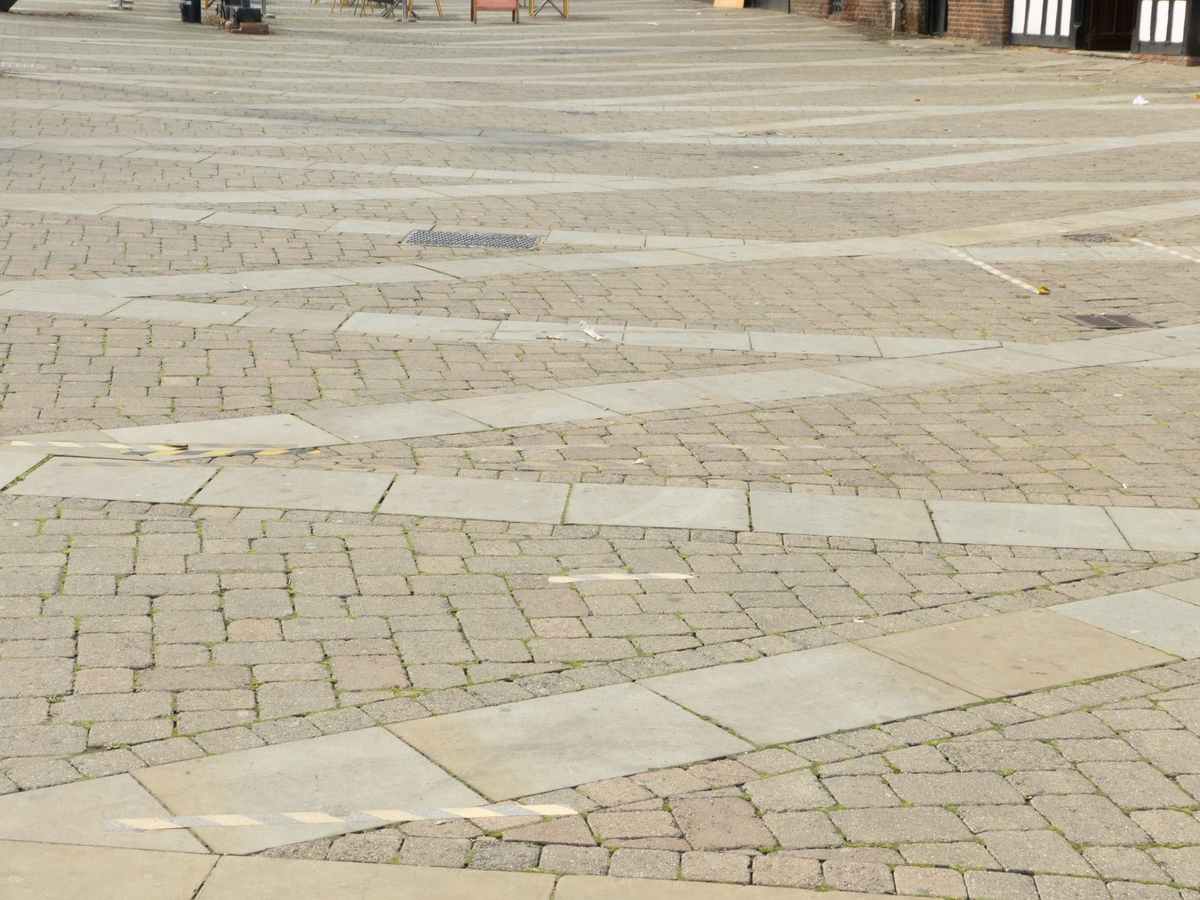 Crawley High Street Tyre Tread Paving