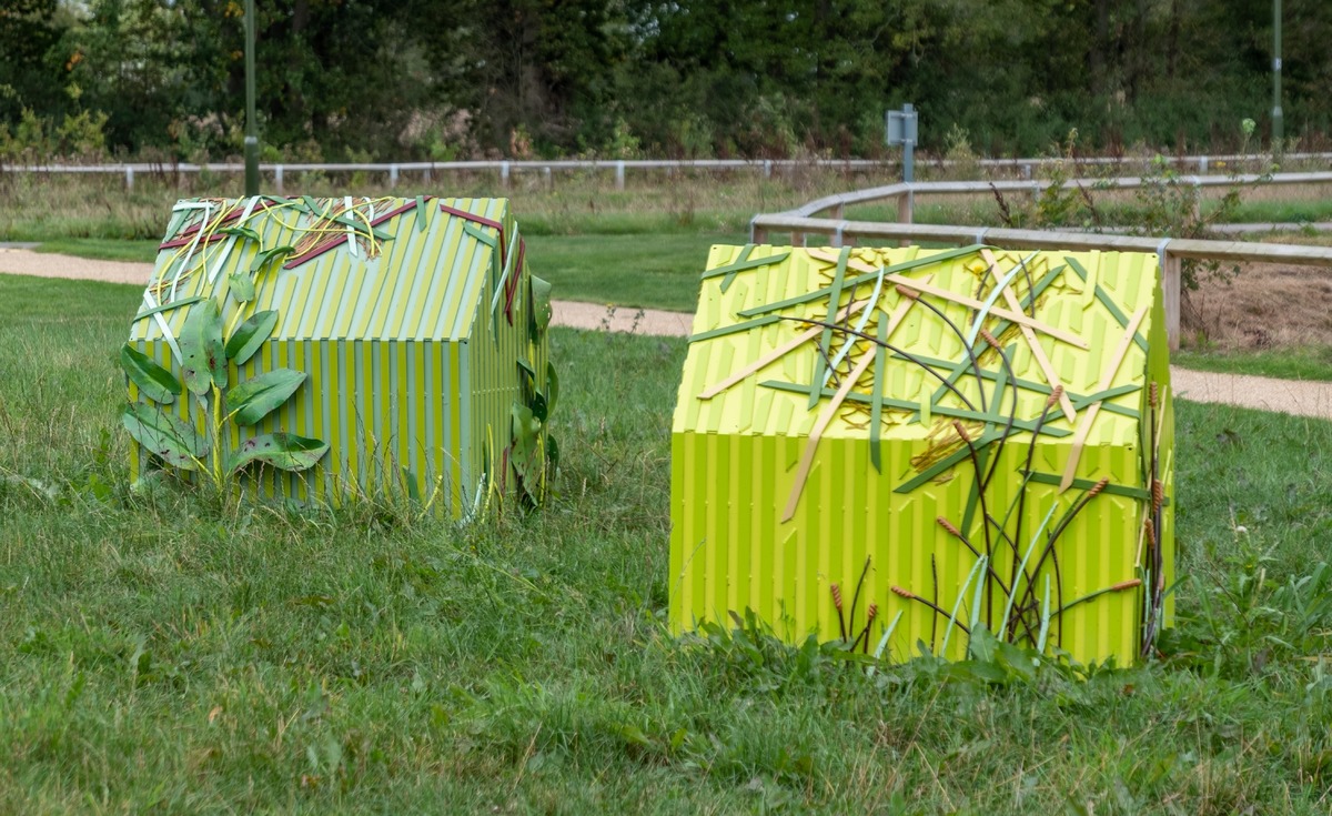 Stooks, Houses and Hay Bale