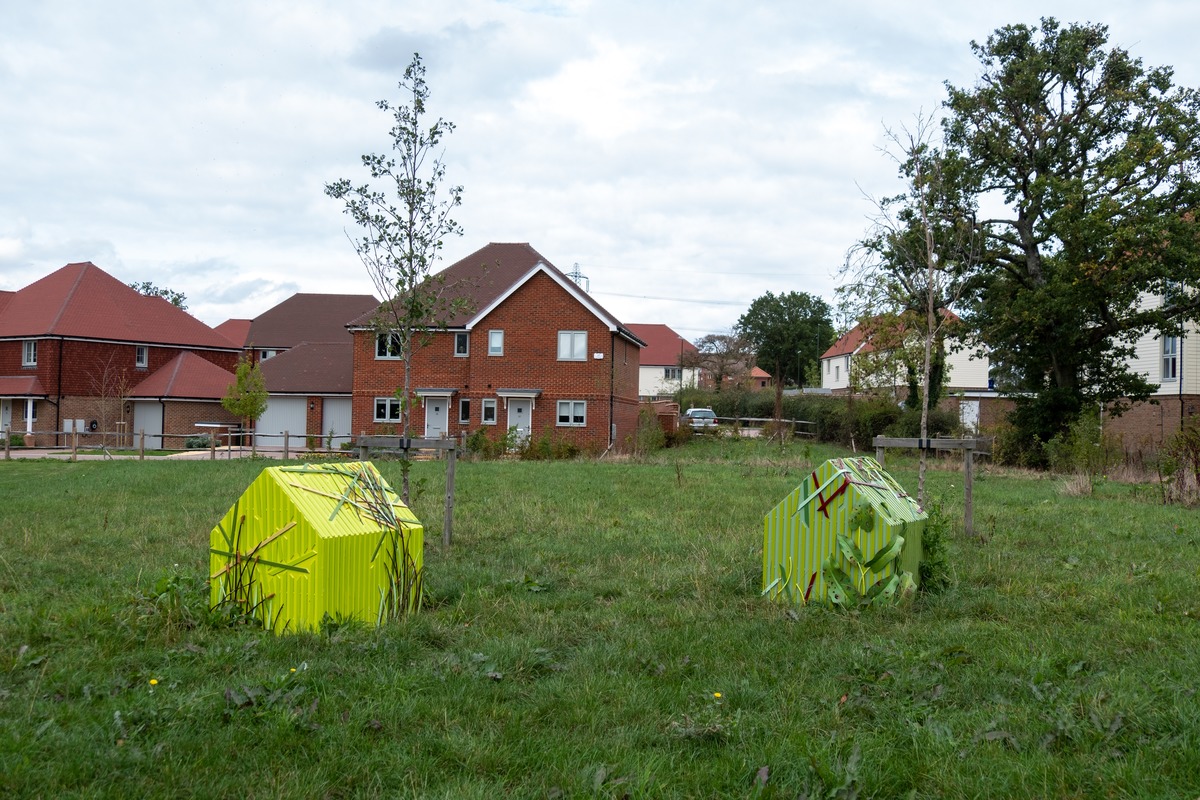 Stooks, Houses and Hay Bale