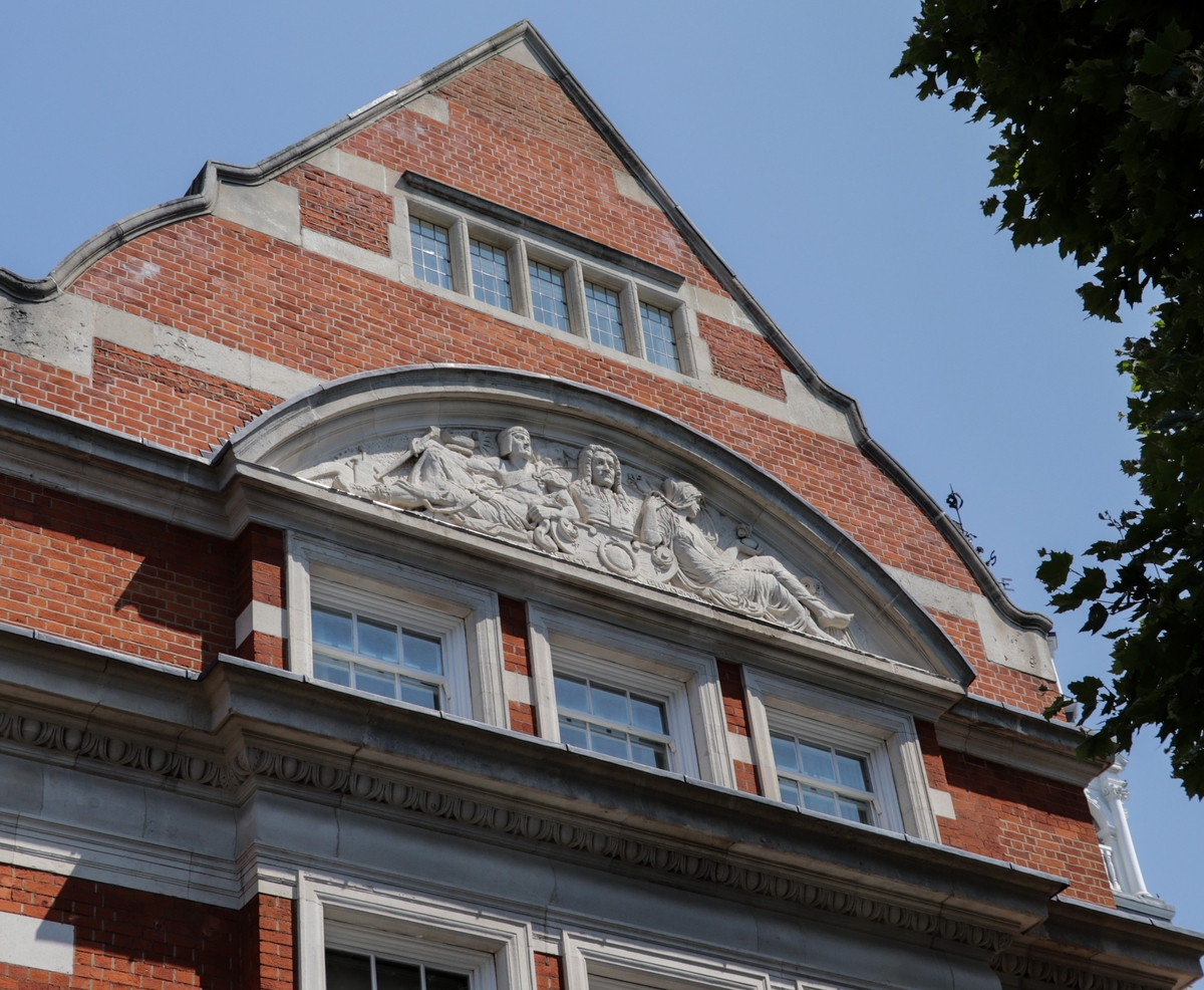 Three Segmental Pediments with Sculptural Reliefs