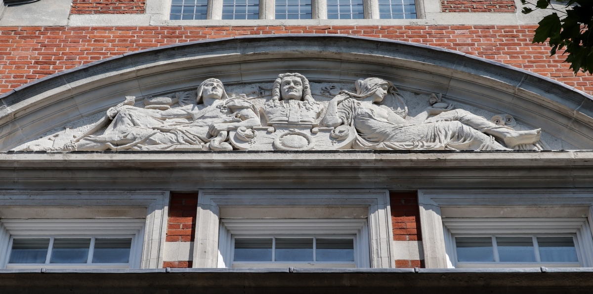 Three Segmental Pediments with Sculptural Reliefs