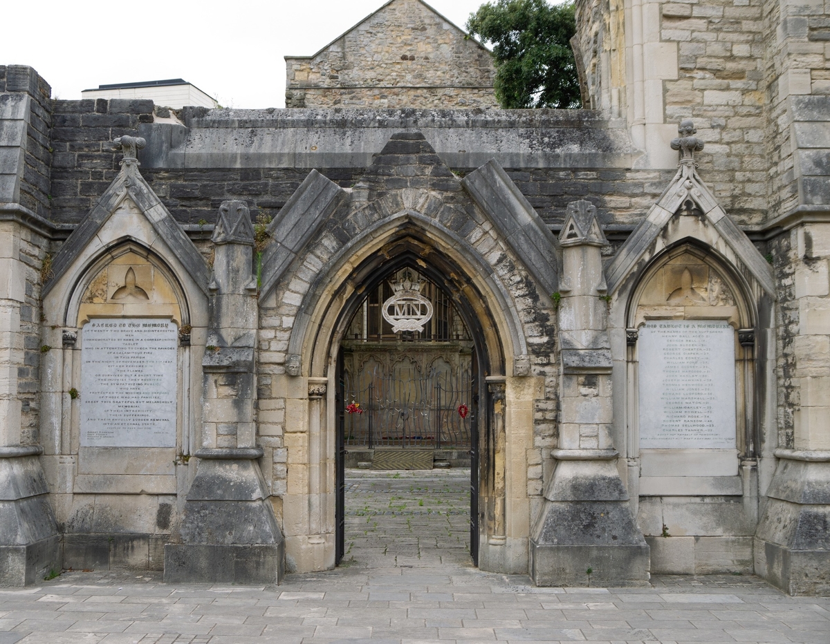 The Church of Holyrood Fire Memorial Art UK