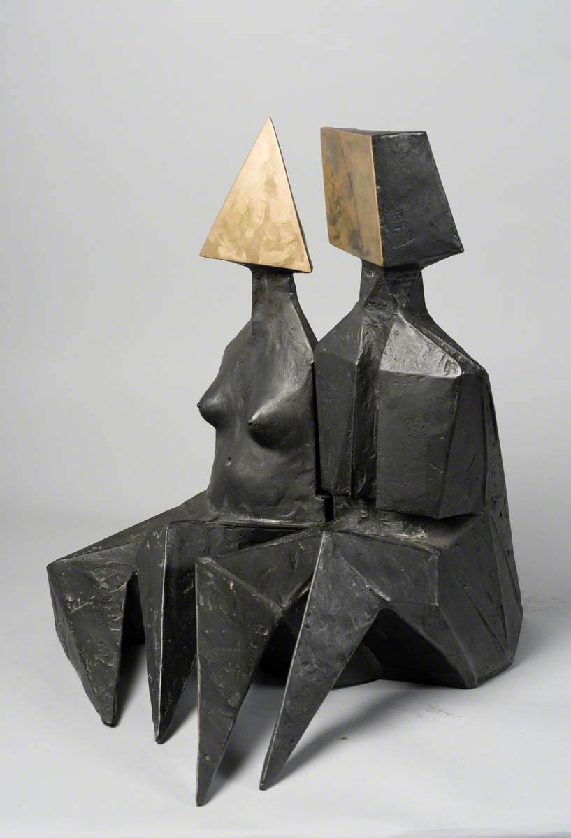 Pair of Sitting Figures V