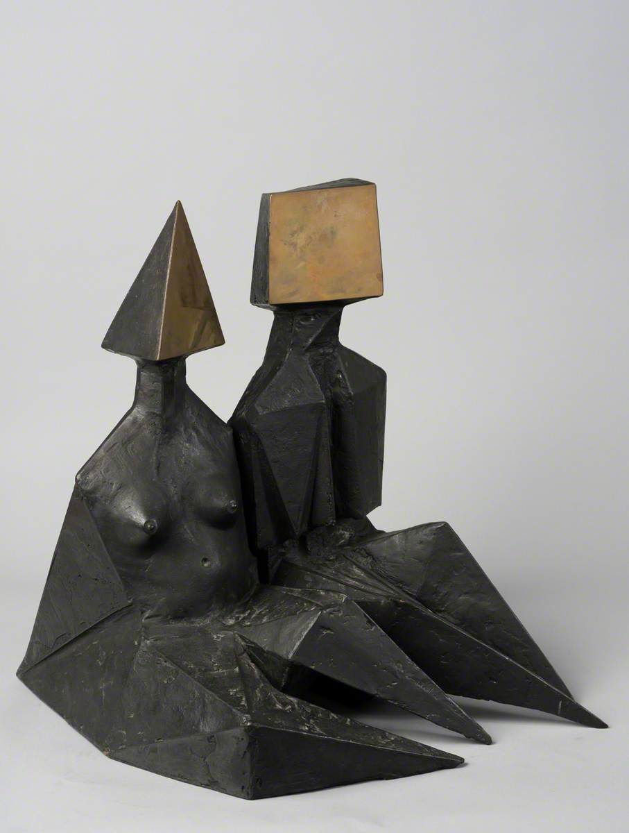 Pair of Sitting Figures V