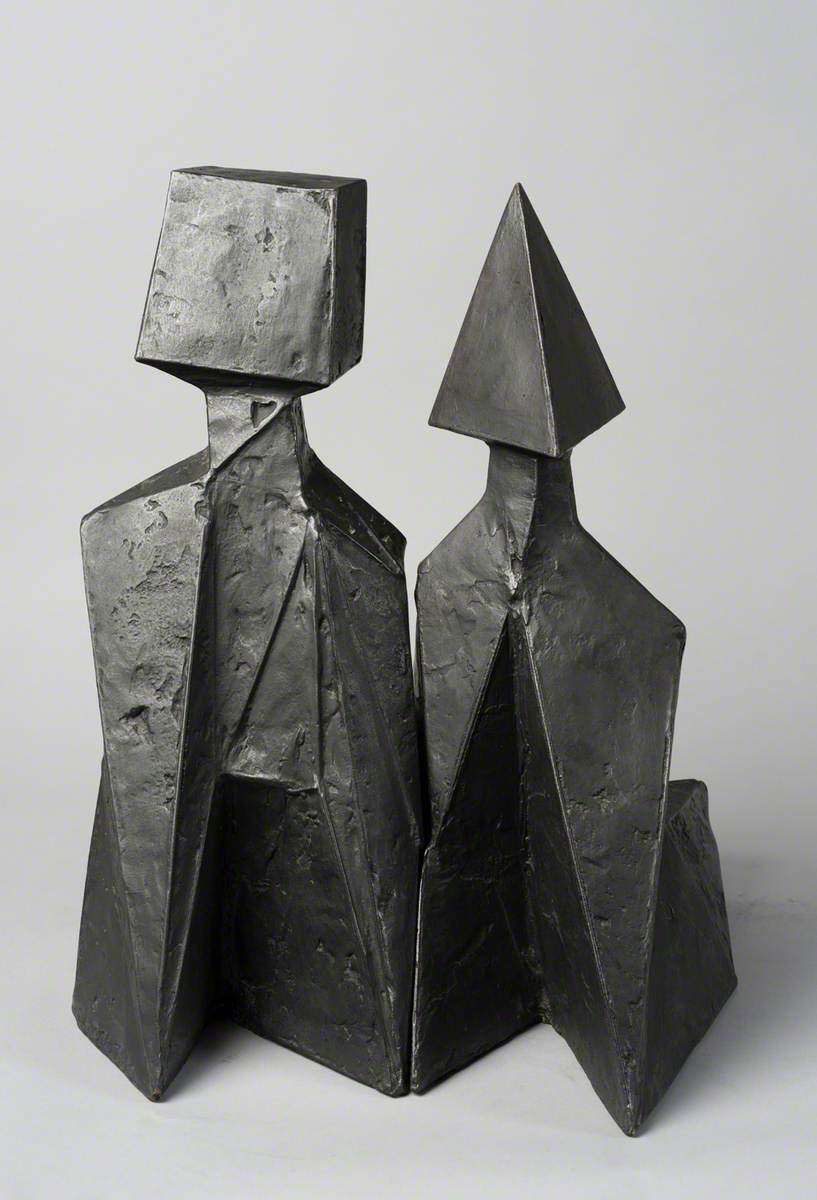Pair of Sitting Figures V