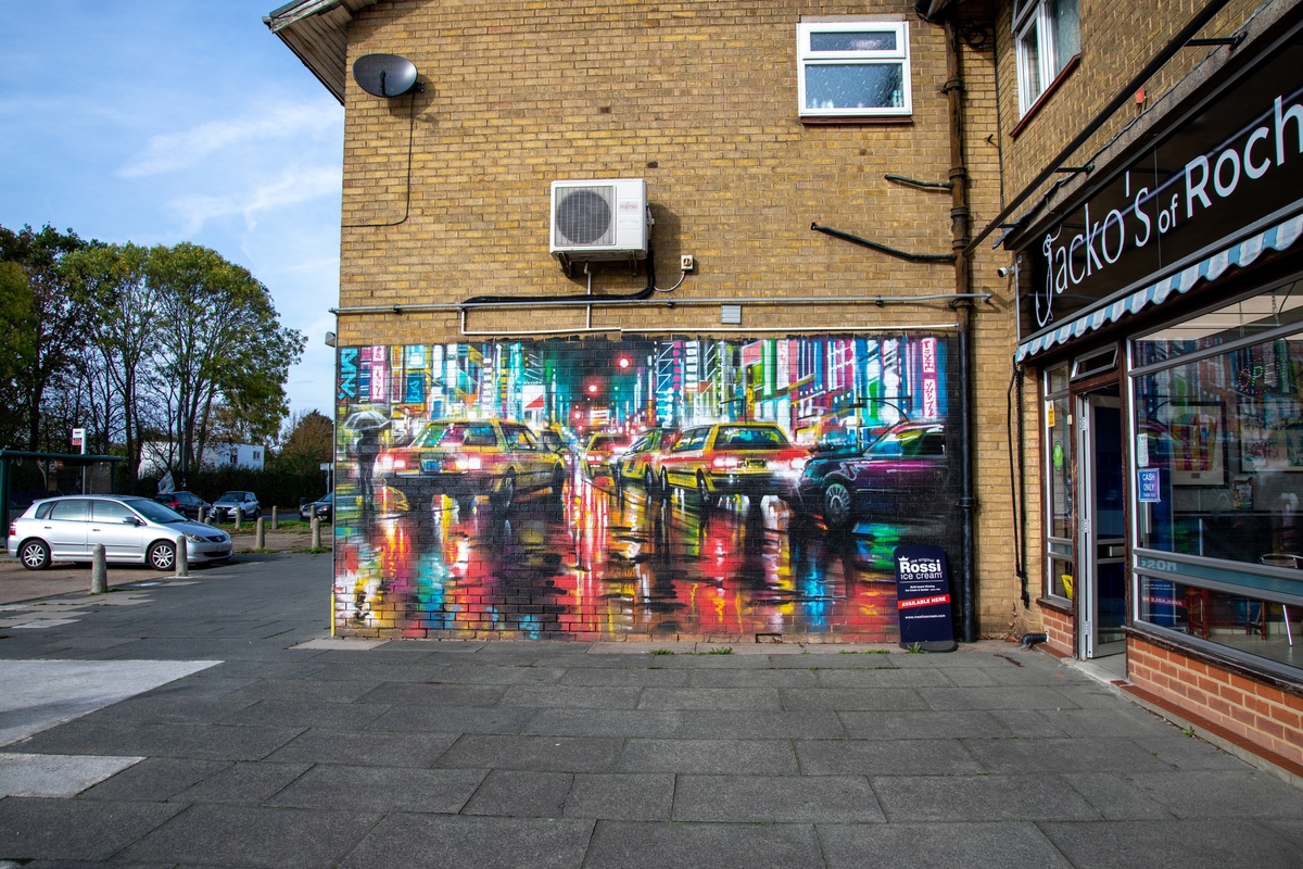 Rain Street Scene