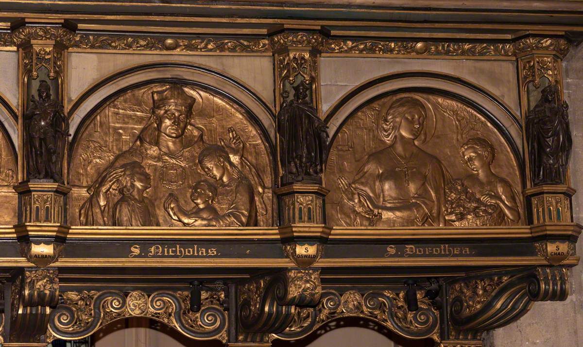 Reliefs of Saints and Divines, with Angels and Musicians
