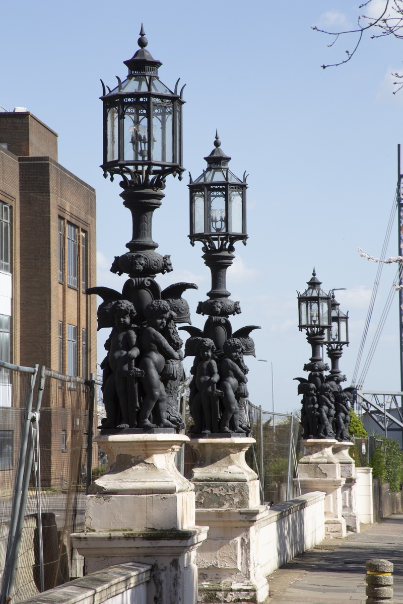 Four Lamp Standards with Lanterns