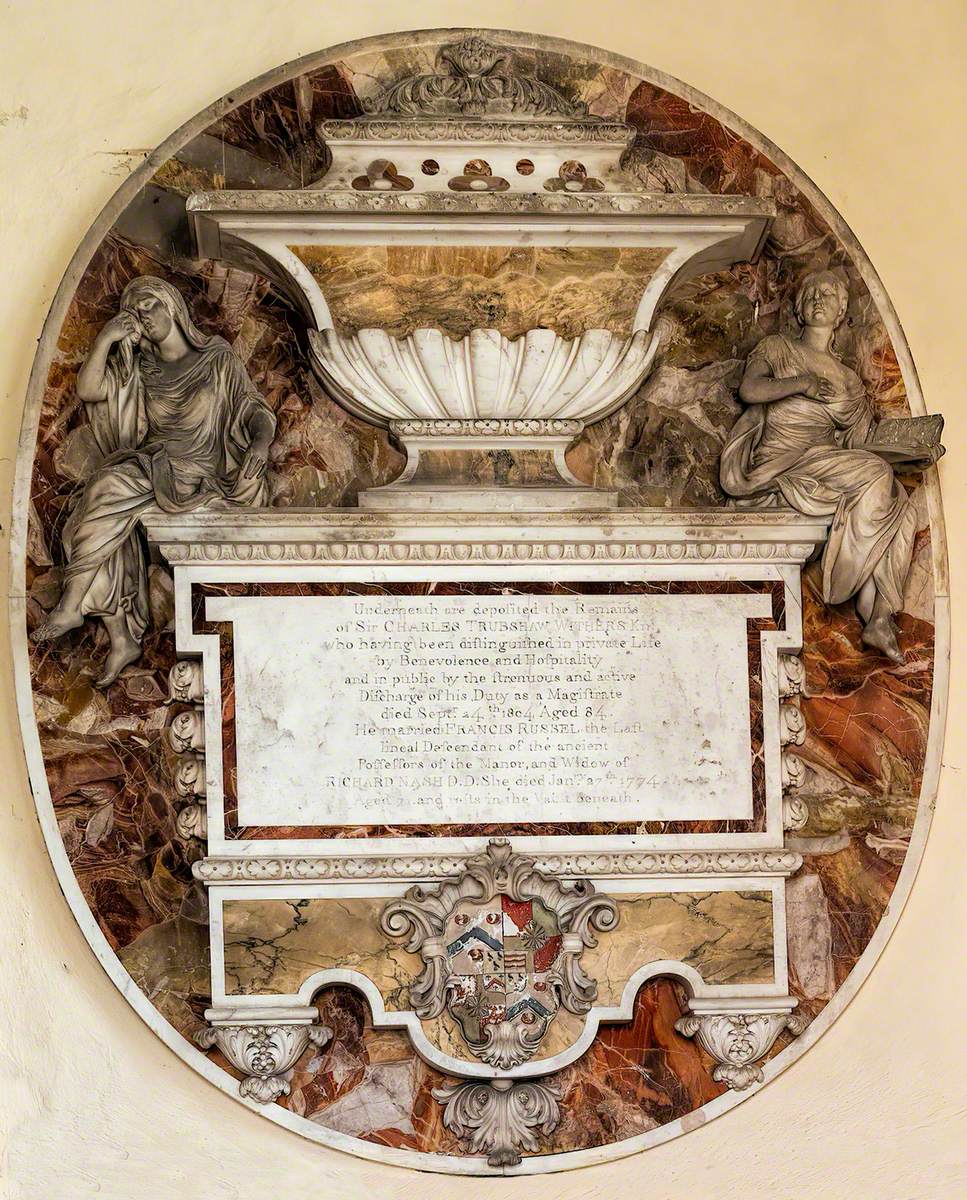 Memorial to Sir Charles Trubshaw Withers (d.1804) and Lady Frances Withers (d.1774)