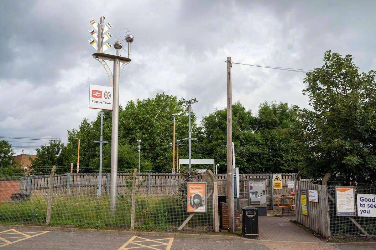 Rugeley Town Station sculpture