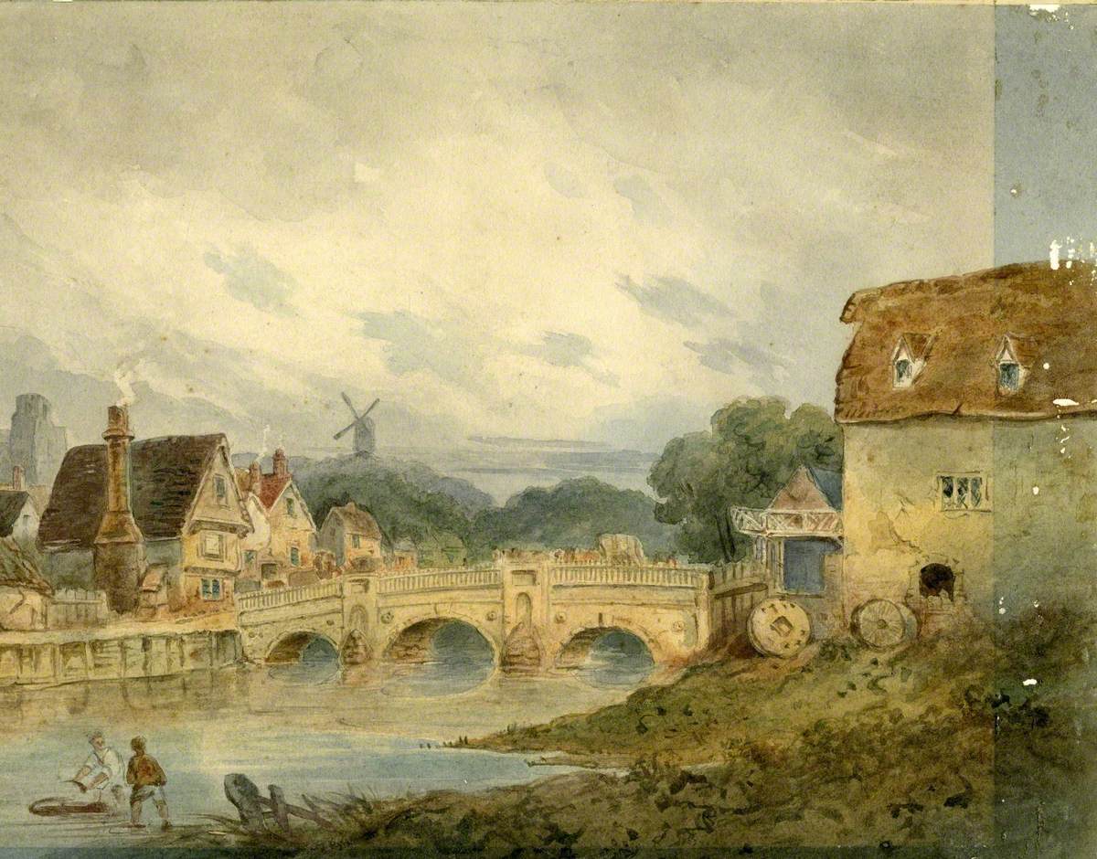 Stoke Bridge, c.1800, Washed Away, 1818