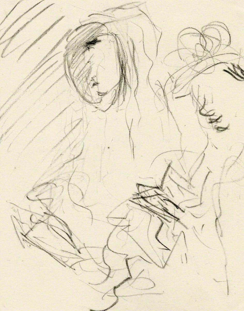 Sketch of Two Women Reading