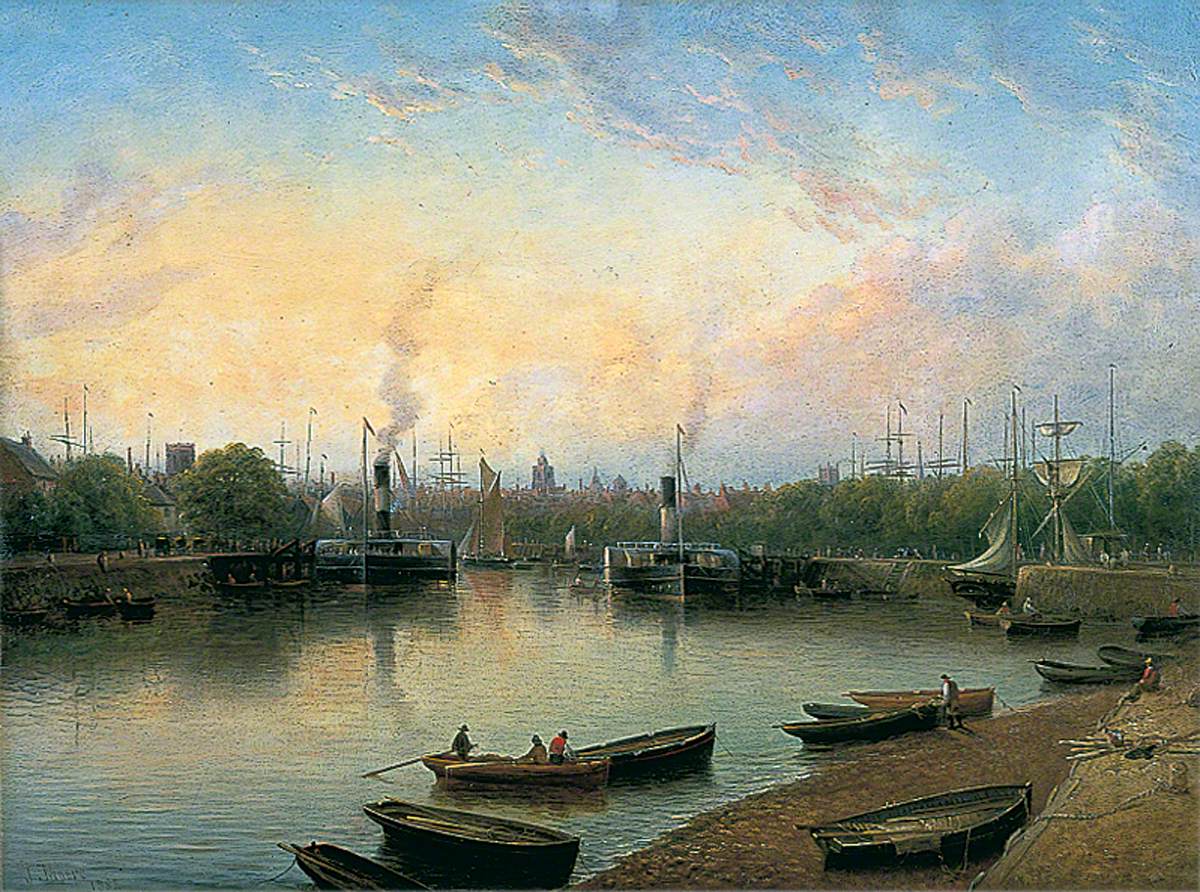 The Promenade and River Steamers, Ipswich