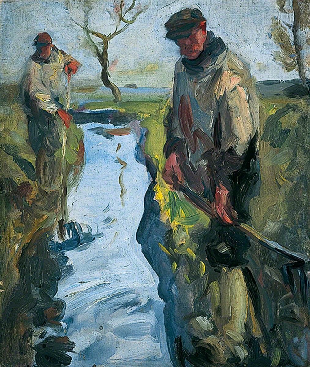 Two Men Clearing Banks