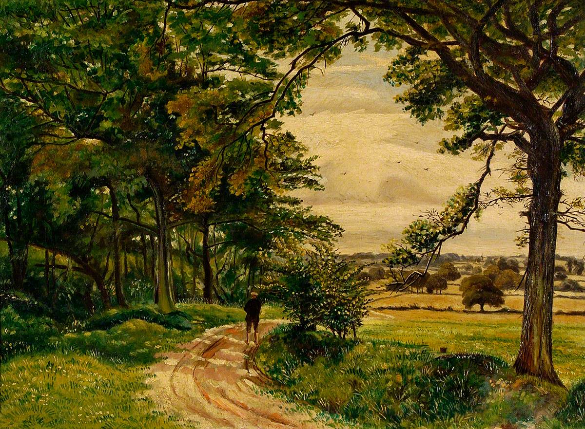 Rural Lane with Figure