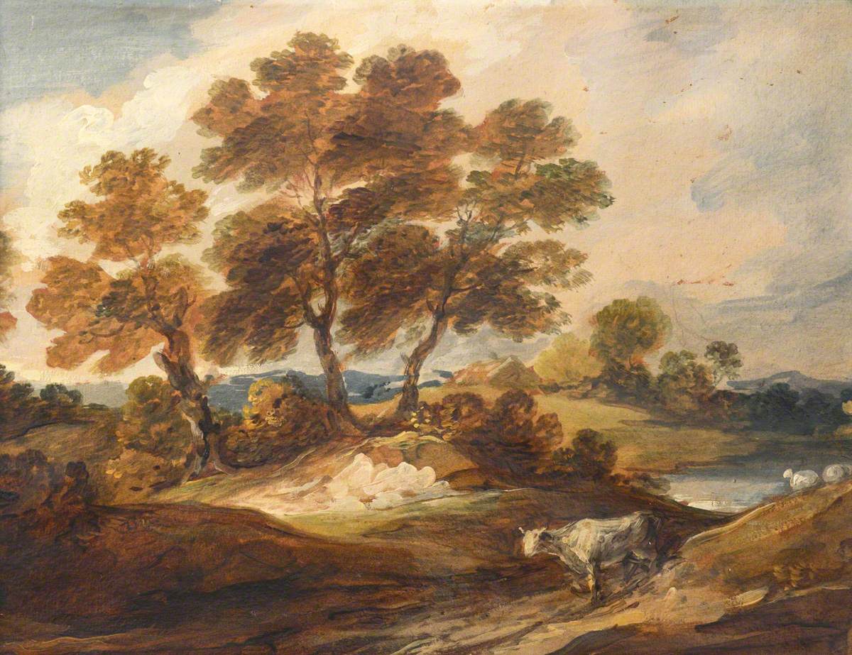 Landscape with a Cow and a Sheep