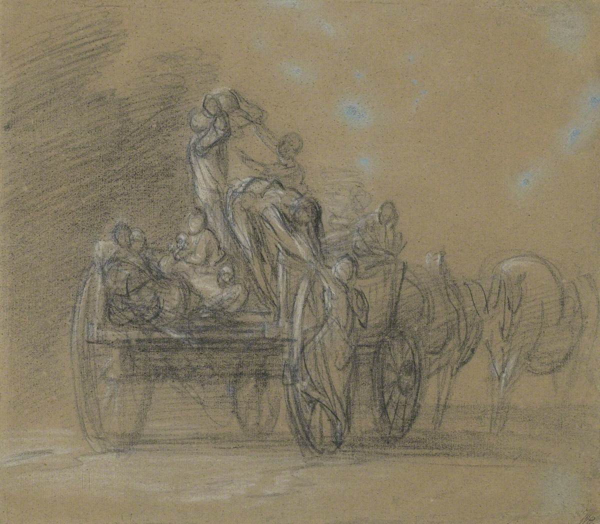 Study for 'The Harvest Wagon'