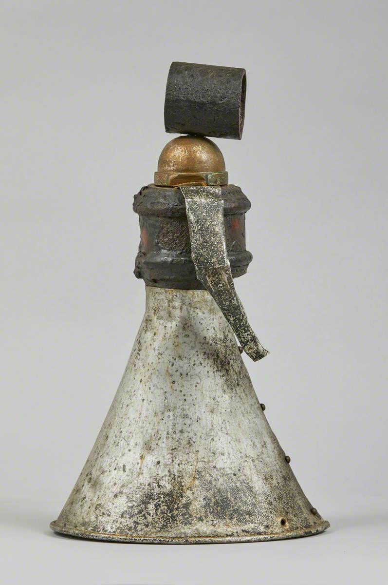 Metal Junk Sculpture: Woman with Bell-Shaped Skirt