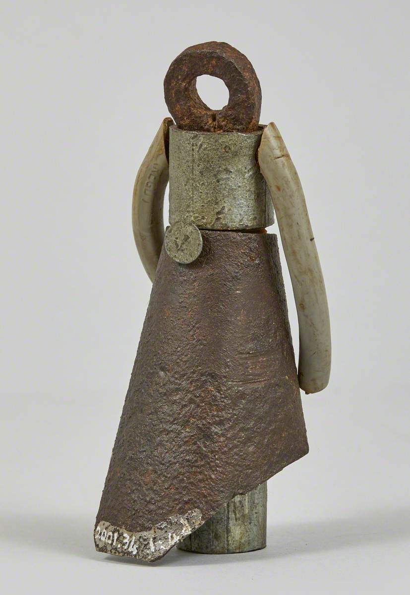 Metal Junk Sculpture: Child in Skirt