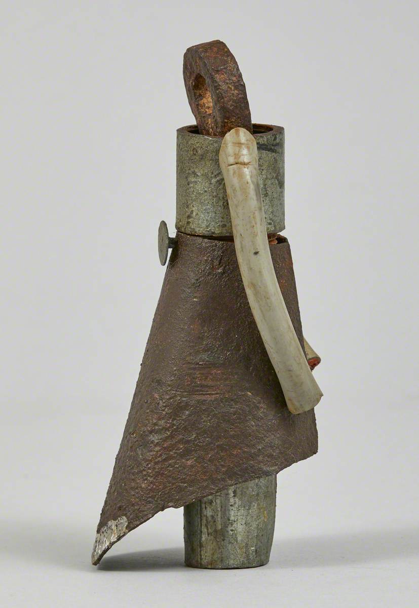 Metal Junk Sculpture: Child in Skirt