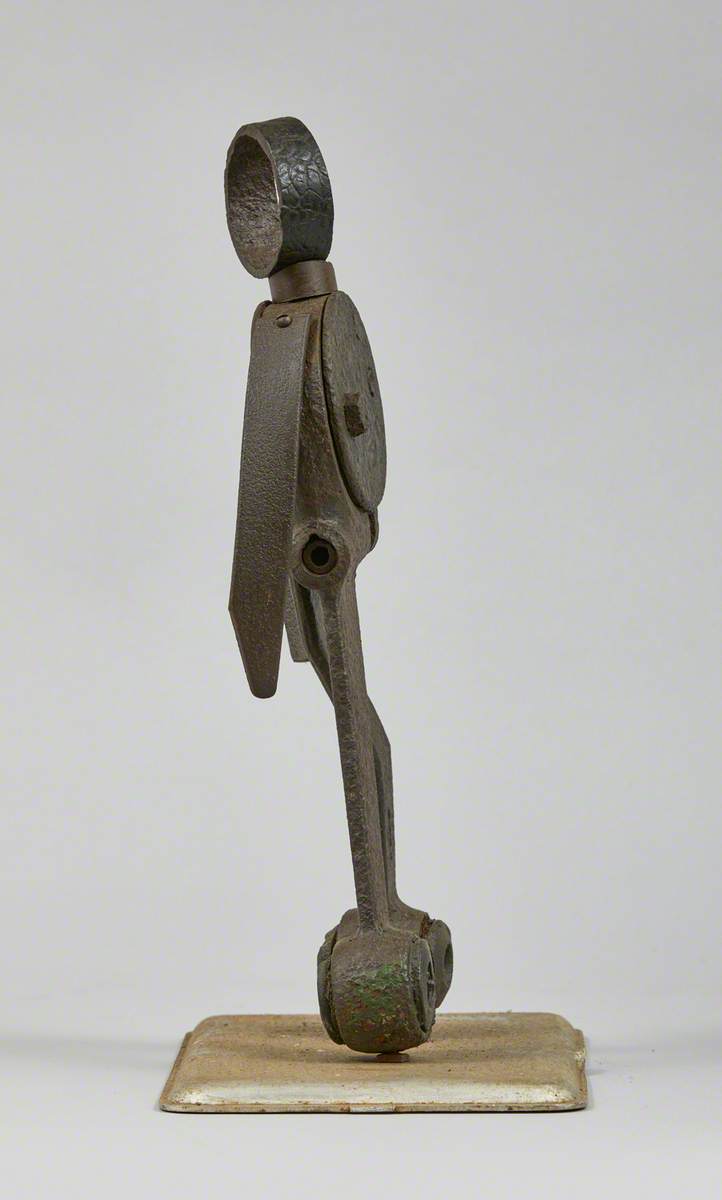 Metal Junk Sculpture: Messenger Figure