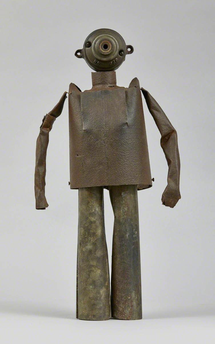 Metal Junk Sculpture: Deep Sea Diver