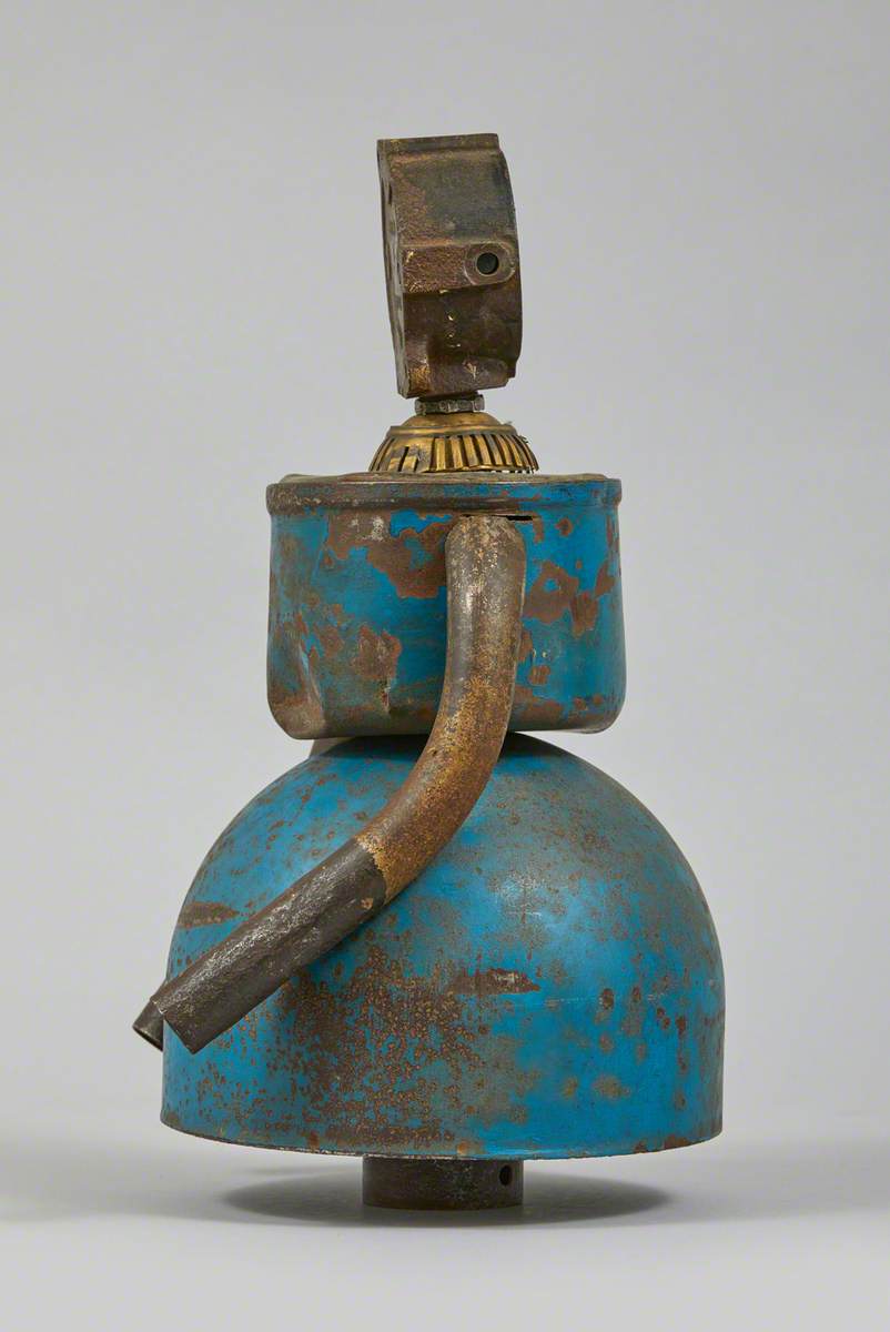 Metal Junk Sculpture: Woman with Blue Skirt